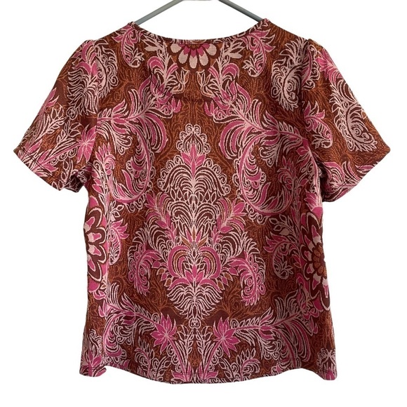 Anthropologie Metallic Paisley Demeter Tee, Size M - Picture 7 of 9